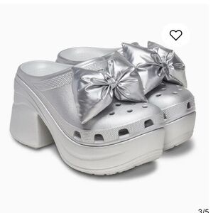 Rare Silver Siren Crocs